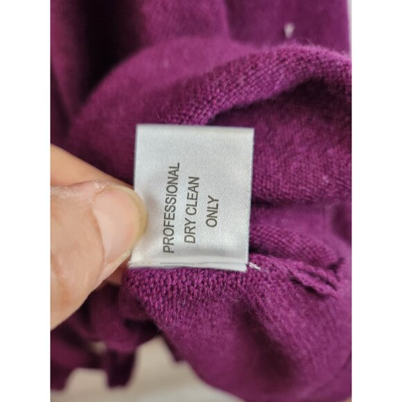 Cullen Womens Poncho Cardigan One Size Purple Wool Cashmere Timeless Sweater NWT - Picture 8 of 10